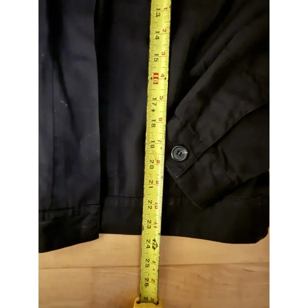 VTG Calvin Klein Classics Cotton Bomber Utility Black Grey Lined Jacket 8 - Picture 5 of 6